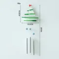 Campanello vento barca a vela stile mediterraneo metallo legno decorazione casa - Verde Chiaro