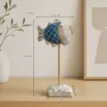 Decorazione di pesce in legno vintage stile mediterraneo scrivania da casa soprammobile artigianato - Blu scuro