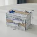 Scatola di legno in stile marino con decorazione di stella marina per la casa - Stile Pesce Medio