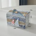 Scatola portaoggetti in legno mediterranea stile spiaggia piccolo ornamento decorativo da tavolo - Stile Barca a Vela Medio