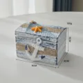Scatola di immagazzinaggio in legno stile mediterraneo decorazione nautica supporto da tavola. - Stile Ancora di Ferro Medio