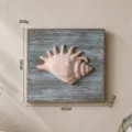 Decorazione da parete in legno con conchiglia stile mediterraneo per la casa e la stanza. - Congiuga Beige Quadrata Vintage 15X15