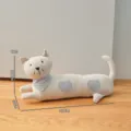 Gatto di stoffa fermaporta pesante paraspifferi decorativo fermaporta animale per casa - Gattino con cuore blu lungo / Blu