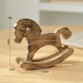 Cavallo a dondolo in legno decorazione da scrivania vintage soprammobile modello - Marrone