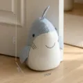 Simpatico fermaporte squalo a righe peluche cuneo per porta pesante casa 20x25cm - Fermaporta Squalo Rigato Grigio-Blu