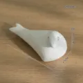 Figurina di uccello in legno in stile nordico, ornamento da scrivania minimalista, decoro. - Taglia S / Bianco