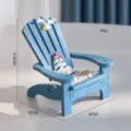 Mini sedia da spiaggia in legno massiccio stile mediterraneo ornamento in miniatura. - Stile Veliero