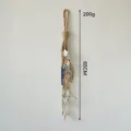 Nautical style hemp rope seashell starfish wall hanging decoration for home and restaurant. - Light Blue Starfish Hemp Rope String