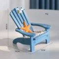 Sedia da spiaggia in miniatura in legno stile mediterraneo come decorazione da scrivania. - Stile Stella Marina