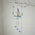 Carillon de viento de velero mediterraneo, decoracion colgante con conchas y delfines para hogar. - Estilo Estrella de Mar Azul y Blanco