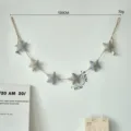 Ghirlanda di stelle marine in tessuto decorazione murale stanza bambini 130cm decoro - Ghirlanda Stella Marina Rigata