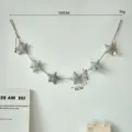Ghirlanda Murale Stella in Tessuto Grigio Decorazione Carina per Cameretta 130cm. - Ghirlanda Stella Marina a Pois