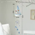 Campana de viento velero estilo mediterraneo con delfines de cristal conchas y tubos. - Colgante Salvavidas Bote Pequeño