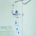 Campana de viento velero estilo mediterráneo estrella azul concha decoración balcón - Estilo 14 Timón Colgante Estrella