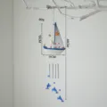 Variante carillón de viento velero estilo mediterráneo con concha para decoración - Estilo Salvavidas Azul y Blanco