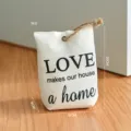 Fermaporte in tela decorativo con manico in corda 1kg cuneo per porta casa stile nuovo - Stile Lettera LOVE / Beige