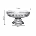 Clear glass pedestal dessert bowl, ice cream cup and sundae dish with textured design for home. - Raindrop Pattern