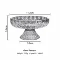Coupe à dessert en verre transparent avec pied haut bol à glace pour fête, cuisine et salon - Gemme
