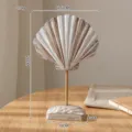 Decorazione da Tavolo Conchiglia in Legno Stile Mediterraneo soprammobile 26cm - Conchiglia Retro