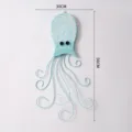 Decorazione murale polpo stile mediterraneo per camera bambini, ornamento appeso 30x56cm - Ciondolo Polpo / Celeste