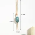 Mediterranean style solid wood float hanging ornament with rope for wall and home decor. - Large Round Float
