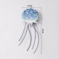 Mediterrane stijl metalen kwal wanddecoratie, creatieve kinderkamer ijzeren kunst sculptuur. - Kwal Hanger / Blauw