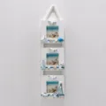 Cornice fotografica tripla da appendere in stile mediterraneo con decoro, 49cm. - Stile Ancora di Ferro e Pesce