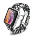 Μαύρο λευκό λουράκι ρολογιού από paracord για Apple Watch, ανθεκτικό πλεμένο αθλητικό λουράκι. - Ταιριάζει σε 1/2/3 Γεν 38mm Standard / Πλεγμένο Παραλλαγής Maύρο Λευκό