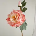 Fausse Pivoine Fleur en Soie Rose Dégradé Style Vintage Décoration Intérieure Table - Rose Foncé
