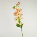 Branche de fleur de lys artificielle mini, soie dégradée multicolore pour déco de table à manger. - Orange