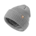 Bonnet en tricot doublé de satin gris d'hiver chaud casquette souple douce et confortable. - 0-3 Ans / Gris clair