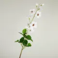 Artificial white flower branch simulation plant home wedding decor photography prop leaf - White