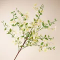 Artificial orange jasmine fake flower branch for indoor home and hotel decor landscaping. - Murraya Paniculata (Yellow)