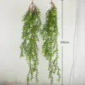 Artificial hanging fern plant 105cm green leaf wall decor for indoor home room decor - Hanging Style D
