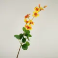 Artificial Campsis grandiflora long branch silk flower for wedding decor photography props - Orange
