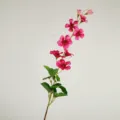 Artificial Campsis Grandiflora long branch silk flower for wedding and home decoration. - Rose Red