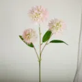 3-têtes artificielle allium fleur simulation boule chrysanthème décor accessoire mariage - Rose