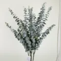 5-Fork Artificial Eucalyptus Leaves Green Money Plant Branches for Home Floral Decor SKU - 5-Fork Eucalyptus Leaves