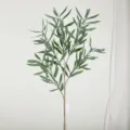 Artificial olive branch simulation plant greenery for home wedding decor floral arrangement - 5-Prong Olive Leaf