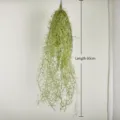 Artificial hanging Spanish moss vine plant green leaf wall decoration 60cm long piece - Old Man's Beard