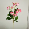 Artificial Pink Tea Roses 12 Heads Fake Flower Bouquet Home Decor Wedding Party Photography Props - Dark Pink