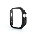Detailed view of black protective case for smart watch, shockproof silicone accessory cover. - Case Only / Black