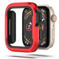 Vista detallada de la funda protectora roja para reloj inteligente, recortes precisos y ajuste. - Rojo