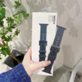 Silikon geflochtenes Sport-Ersatzarmband kompatibel mit Smartwatches in grau neu. - Dunkelgrau