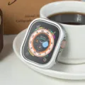 Silver metal protective case for Apple Watch Ultra 49mm, durable aluminum alloy cover. - Silver / 49mm Ultra