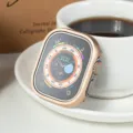 Rose gold aluminum alloy protective bumper case compatible with Apple Watch Ultra 49mm. - Rose Gold / 49mm Ultra