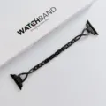 Edelstahl Metall Uhrenarmband kompatibel mit Apple Watch, elegantes Twist-Design Armband. - 38mm/40mm/41mm Universal / Schwarz