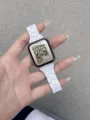 Witte hars horlogeband vervanging voor Apple Watch Series SE 6 7 keramische stijl band accessoires - 42mm 1e-3e Gen / Wit Zonder Behuizing