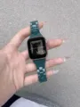 Groene hars horlogeband voor Apple Watch stijlvolle vervangingsband modieus accessoire - 38mm 1e-3e Gen / Donkergroen Zonder Behuizing