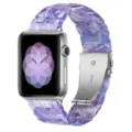 Resin Apple Watch Band Replacement Purple Marble Strap for iWatch Series Ultra SE Women - 38mm/40mm/41mm / Lavender Purple